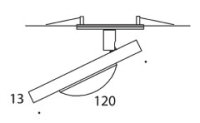 ONYXX.LED – MOVE 2 – Deckenleuchte - Strichzeichnung mit Bemaßung